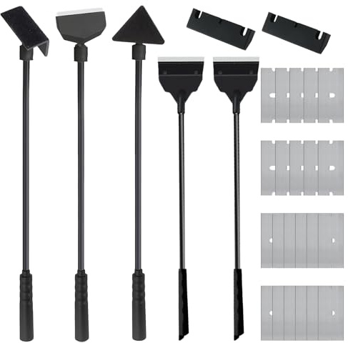 17 Pcs Fish Tank Cleaning Kit with 3-in-1 Fish Tank Glass 35cm Cleaner Algae Scraper and 12 Replaceable Blades Lightweight Detachable Aquarium Cleaning Kit for Glass Tanks Cleaning and Maintenance