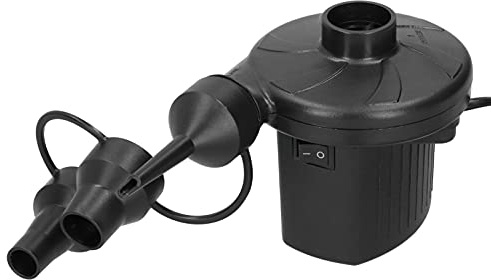 GYZOUKA Bomba de Aire Eléctrica de 150 W, Inflador Portátil con 3 Boquillas para Inflado Rápido, para Inflables, Piscinas, Juguetes, Camping (Enchufe Europeo 220V)