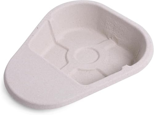 Quimed Italia - 100 Padelle Sanitarie Monouso Biodegradabili | In Polpa di Cellulosa Naturale | Capacità 1,6L | Compatibili con Supporti in Plastica | Ideali per Anziani e Lungodegenti