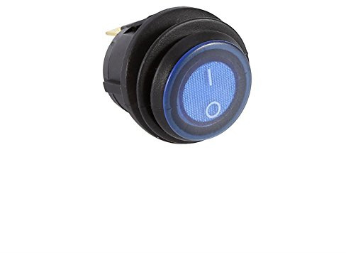 Interruptor redondo con iluminación LED, resistente al agua de 16 A, con luz indicadora roja, interruptor de salpicadero de 12 V y 3 pines para automóviles, barcos, camiones, vehículos todoterreno