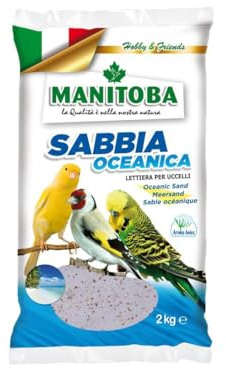 Manitoba Sabbia Oceanica 2 kg, lettiera per Uccelli