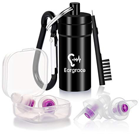 Ear Plugs for Sleeping, Eargrace 2 Pairs Silicone Reusable Noise Canceling Earplugs [Ultra Soft and Perfect for Women Small Ear Canal], 31dB Hearing Protection Earplugs for Sleeping, Snoring and More