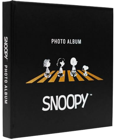 Grupo Erik Fotoalbum zum Selbstgestalten Snoopy Peanuts - Scrapbook Weiße Seiten - Fotoalbum Klein 16x16 cm - Photoalbum 24 selbstklebend Seiten