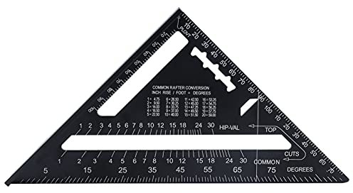 Righello Triangolare, Alta Precisione, Squadra da Falegname, Buona Durezza, Lega di Alluminio, Resistente Alla Corrosione per la Misurazione