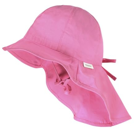 maximo Uni Cotton Girls Sonnenhut Sommerhut Mädchenhut Strandhut Kinderhut Stoffhut Baumwollhut Kinder - mit Kinnband Sommer Frühling-Sommer - 53 cm pink