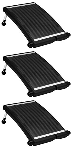 ZEYUAN Solar-Heizungen für Pool Gebogen 3 STK Pool Solarheizung, Poolheizung, Poolzubehhör, Sonnenkollektor, 72,5x46 cm