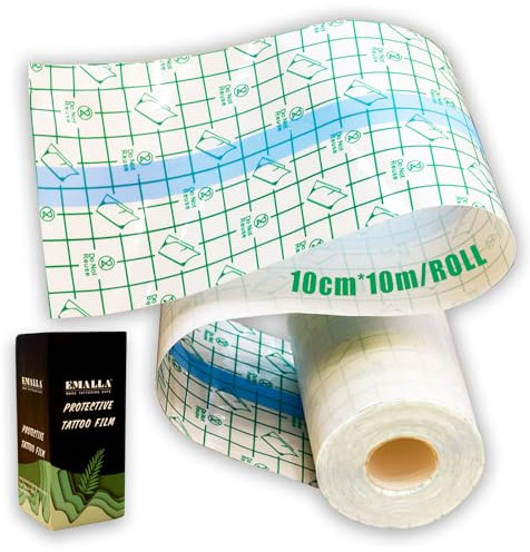 PEPAX Pansement Tatouage Waterproof - Film PU Adhésif 10cm x 10m - Bandage Transparent Pour la Protection des Plaies Après le Tatouage