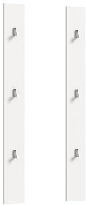 xonox.home Systemmöbel Projekt X Wandpaneel Paneel Wandboard Wandgarderobe Garderobenwand Garderobenpaneel Flurpaneel in weiß Hochglanz, ca. 13x115x3 cm 2er Set