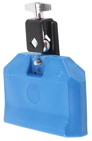 Tbest Ensemble D'accessoires de Percussion de Vache à Tambour en Plastique Durable avec Bâton de Tambour pour L'entraînement en Coordination (BLUE)