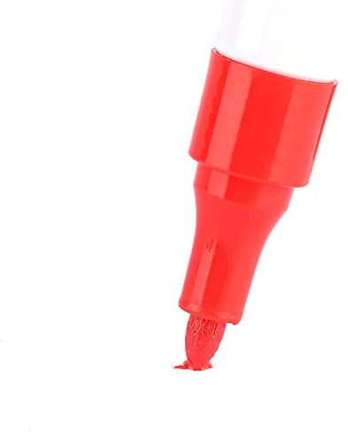 FILFEEL Bolígrafo de Pintura Profesional para Neumáticos de Coche, Color Amarillo, para Marcar Vehículos, Adecuado para Múltiples Superficies, Fácil de Usar (rojo)