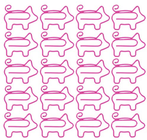 NUOBESTY 100 Stücke Büroklammer Lustige Büroklammern Schreibwaren Clips für Kinder Studenten Planer Büro Schule Dokument Organisieren Liefert (Rosa)