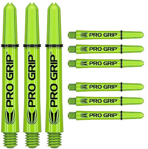 Target Darts 3 x Conjuntos de Verde Pro Grip Eje Medio - 9 in Total