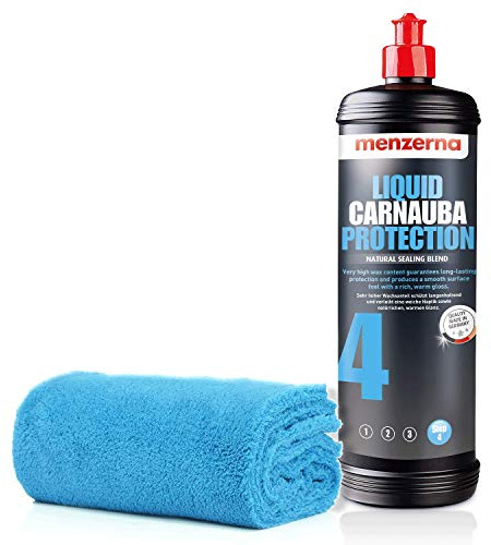 detailmate Menzerna Poleringsset: Menzerna LIQUID CARNAUBA Protect – 1 l polering mikrofiberduk 550 GSM, 40 x 40 cm