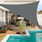 NAKIHOUSE Sonnensegel Dreieckig 3x3x3m Wasserdicht Sonnenschutz Sun Segel 98% UV-Schutz Segel für Balkon Garten Terrasse Markise Camping Pool (Grau)