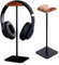 WEFHEF Soporte para Auriculares, Soporte Cascos Gaming de Madera de Nogal, Soportes Casco con Base de Aluminio para Sobremesa, Soportes Auricular Mesa para Auriculares Juegos, Cascos de Ordenador