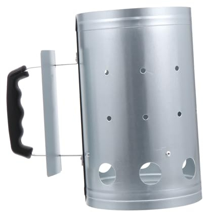 TOYANDONA 1pc Outdoor BBQ Charcoal Chimney Starter Portable Lighter Tool for Quick Ignition Galvanized for Fast Charcoal Lighting for Tailgating Camping