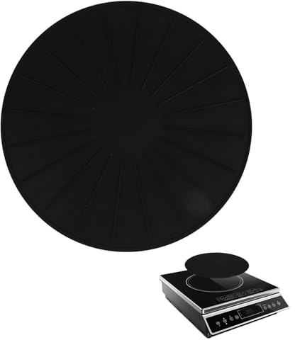 Silicone Induction Cooktop Mat, 11 Inch Anti-Slip Electric Hob Cooktop Protector Reusable Protect Mat Stove Top Protective Cover Kitchen Accessory
