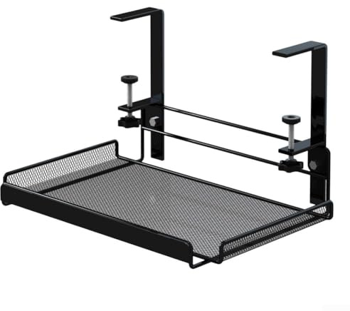 Solution de gestion des câbles sous le bureau, plateau réglable en hauteur de 4 à 5 cm à 8 à 5 cm pour les espaces encombrés (noir L)