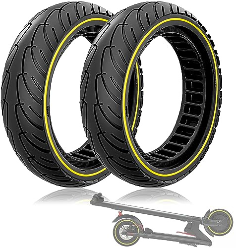 Felixstory 8.5x2.0 Scooter Tire, Fit for 50/75-6.1 8 1/2x2 Original, 8.5 Inch Fit for isinwheel S9 Pro VOLPAM SP06/SPT7/SP03 Electric Scooter Front Rear, Abrasion-Resistant, Yellow 2pcs