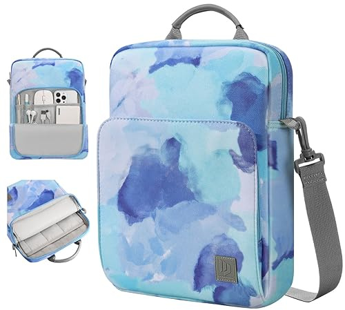 Dadanism 9-11 Tablet Custodia Borsa con Tracolla Per iPad (A16) 11, iPad Air 11 M4/M3, iPad Pro 11 M5/M4, iPad 10a Gen 10,9, iPad 9/8/7a Gen 10,2, Galaxy Tab A11+ 11, Tab M11 11, Blu Graffito