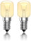 CucuGo Lampadina E14 Dimmerabile per Lampada di Sale e Forno 300 Gradi, T25 E14 Luce Calda 2700K per Frigorifero, 220-240V, 2 Pezzi