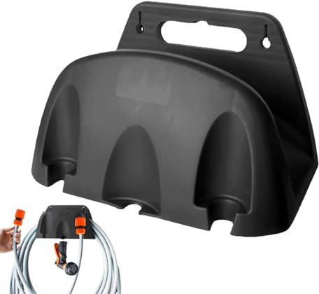 Hose Hanger, Garden Hose Holder, Robust Wall Hose Storage Drum, Metal Hose Holder for Durable Hose Hooks, Water Hose Holder for Garden Hoses and Extension