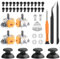 Zinueen 4-Teiliges Reparatur-Set für PS5 Controller - 4 Hall Effekt Sticks & Daumenkappen - 3D Analog Sensor Joystick - Zubehör für Playstation 5