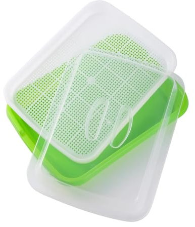 Plateau de germination hydroponique Plateau de germination de semis de haricots Plateau de culture d'herbe à chat Pot de plantation sans sol for le jardinage intérieur Plateau de germination Conteneur