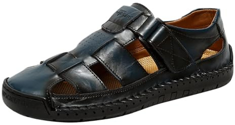 Generisch 2025 Cómodas y transpirables sandalias deportivas al aire libre para hombre con correas ajustables para caminar senderismo playa zapatos luminosos para hombre, azul, 40 EU Ancho