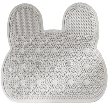 Hitburu Tapis Exfoliant Pour Pieds De Douche | Nettoyeur En Silicone Anti Dérapant Lapin,Nettoyant Pour Dos Et Pieds Sous La Douche,Pour Massage Nettoyage Hommes Femmes Seniors Maison Sol