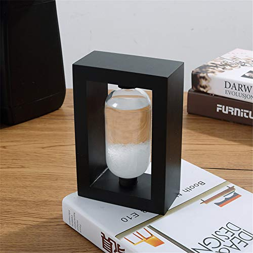 Delibest - Elegante barómetro de diseño creativo para pronosticar el tiempo, estación meteorológica de cristal para decoración de escritorio