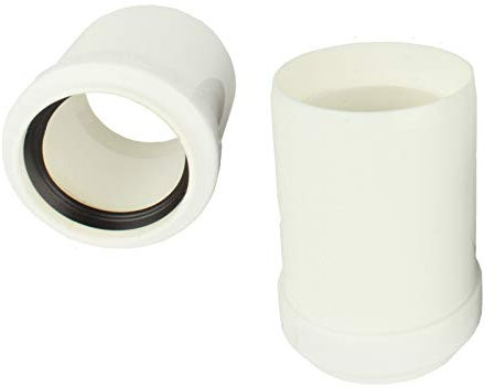 HT Reductor recto DN 40/50 transición manguito gris, Blanco