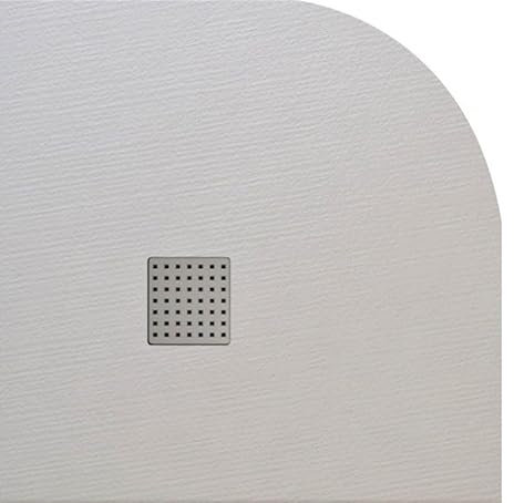 PLATO DE DUCHA RESINA SEMICIRCULAR (80 X 80, CREMA)