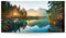 BilderKing Wandbild Wasserfall Hintersee Bayern - 180cm x 90cm Acrylglas 5mm + Rückrahmen