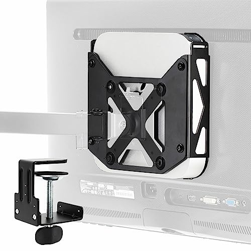 VIVO Monitor Arm for Mac Mini, 2010 to Mid-2024 Models - Desk Clamp Mount with Concealed Back of Screen Design, Black
