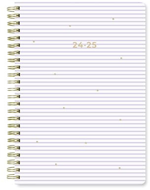 Letts of London Stripes A5 Academic 2024/2025 week to view diary - Lilac