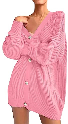 Tröjor & koftor för kvinnor oversized: cardigan dam elegant stickad kort jacka stickad kofta kort stickad kappa med knappar pullover vinter stickad tröja höst övergångsjacka 2024 damjackor