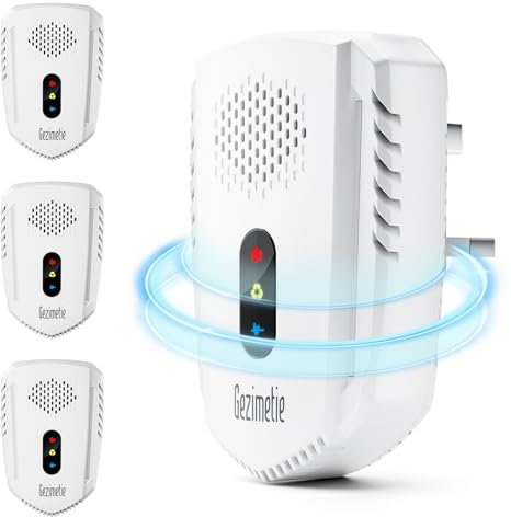 Ultrasonic Pest Repeller - 4 Pack Powerful Mouse Repeller Plug-In Pest Control Indoor Safe, Eco-Friendly Insect & Rodent Deterrent for Home, Office, Garage (2025 Upgraded, 3 Mode Switching)
