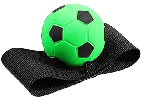 Pelota Retorno Muñeca, 6cm Pelotas de Goma con Correa para la Muñeca, Baloncesto/Béisbol/Fútbol/Tenis Pelota de Rebote con Cuerda para Ejercitar las Muñecas o Entrenar la Velocidad y la Agilidad