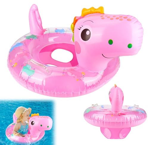 Flotadores para Bebes con Asiento, Flotador Inflable Boias para Bebe, Anillo de Natación para Bebé, Flotadores Piscina, Adecuado para Niños de 6 a 36 Meses (B)
