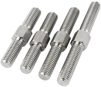 Perno prisionero de doble extremo de acero inoxida Pernos prisioneros de acero inoxidable 304 con rosca positiva y negativa de doble extremo hexagonal, M3-M16, 30 mm-150 mm(M3-2PCS,30mm)