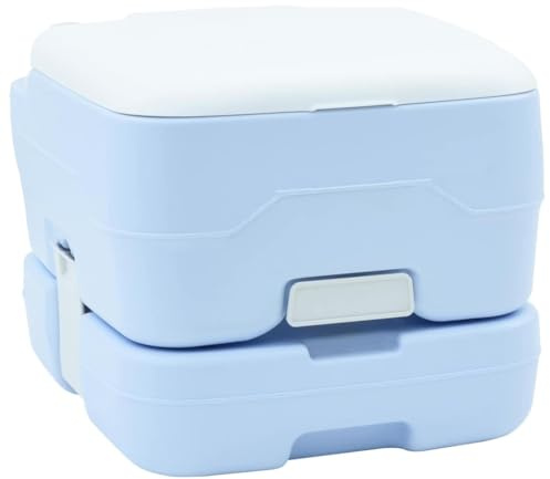 Genérico Inodoro de Camping Azul Claro y 41,5 x 36,5 x 30 cm Polietileno, Urinarios y retretes portátiles Azul,42001439