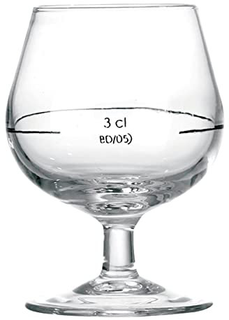 Arcoroc Lot de 12 verres à cognac en verre 15 cl, marque de 3 cl