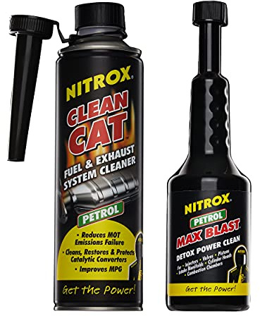 Nitrox Petrol Max Blast Fuel System Additive with 300ml FREE Nitrox Catalytic Converter Clean Cat Petrol Fuel and Exhaust System Cleaner 500ml
