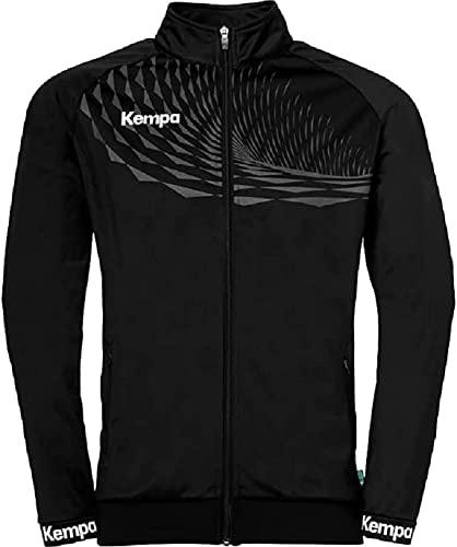 Kempa Wave 26 Poly Jacket Homme Garçon Sport Football Veste d'entraînement Veste légère sweat-shirt - sweat d'entraînement élastique avec poches zippées