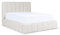 MEBLINI Carlos Polsterbett 180x200 mit Lattenrost - Bubble Bett - Cloud - Marshmallow Bed - Kopfteil Bett mit Stauraum - Betten - 180x200 - Weiß Milch Boucle ohne Matratze