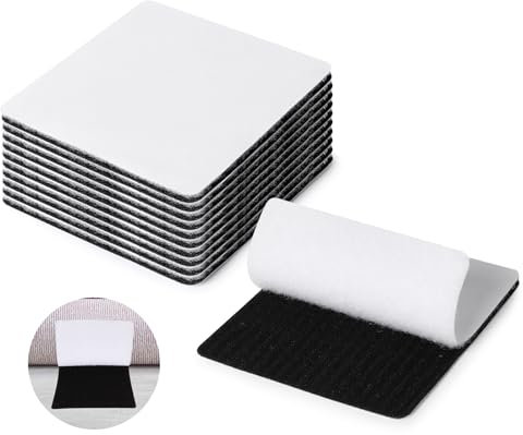 10 Pairs Rug Grippers, Anti Slip Rug Tape Grips 10x10 cm, Square Carpet Gripper for Rugs, Multi-Purpose Rug Pads Grippers, Non Slip Rug Underlay for Laminate Floors