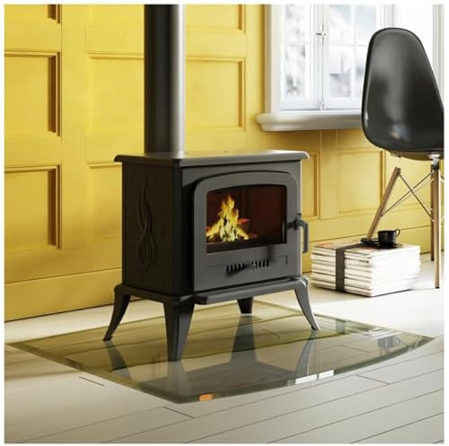 KRATKI Poêle à bois en fonte KOZA K7 5kW Ø130mm avec jeu de raccordement | Gamme de puissance 3-8kW | Poêle économique ECO-DESIGN | Poêles rétro vintage | Poêles suédois | Scandinave | Classe