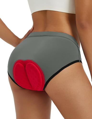 baleaf Women's Padded Bike Shorts Cycling Underwear Biking Bicycle MTB Briefs Gear Clothes Biker 4D Padding Dark Gray M