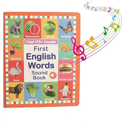Mon Premier Jouet sonore en Anglais, Jeu de Mots Amusant, Jouet éducatif pour l'apprentissage des Langues, l'éducation Scolaire et Les Cadeaux éducatifs Parfaits (A#)